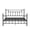 Black, variant on Victorian Queen Size Metal Platform Bed Frame with Headboard & Footboard, No Box Spring Needed, Black