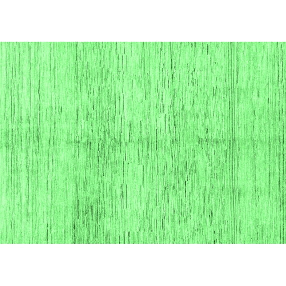 Ahgly Company Indoor Rectangle Solid Emerald Green Modern Area Rugs, 8' x 12'