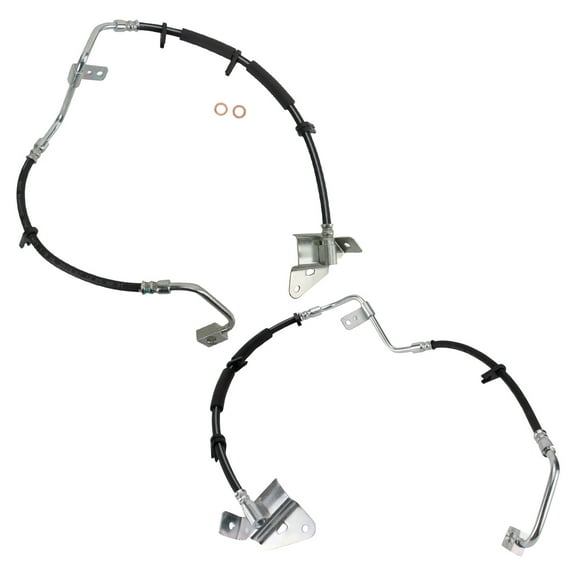 TRQ Front Brake Hose Set BLA63846 Fits Select 2003-2004 Jeep Grand Cherokee