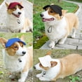 thumbnail image 4 of Dog Sun Hat with Ear Holes | Pet Baseball Cap Visor for Sun Protection | Breathable Outdoor Summer Bonnet for Small Medium Large Dogs | Adjustable Chin Strap for Beach Walks Travel, 4 of 5