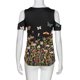 thumbnail image 3 of Pntutb Blusa de verano para mujer Camiseta casual Linda Hombro frío Manga corta Cuello en V tops Pntutb Pntutb-3435, 3 of 4