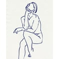 thumbnail image 2 of Warren, Annie 15x18 Gold Ornate Wood Framed with Double Matting Museum Art Print Titled - Figure In Blue I, 2 of 4