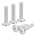 thumbnail image 1 of Uxcell M5x25mm Vis de Tête de Phillips à Tête Ronde Plate, Lot de 50 Vis de Machine d'Entraînement en Acier Inoxydable 304, 1 of 7