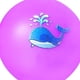 thumbnail image 3 of Pelota absorbente de silicona para jugar en la playa al aire libre, juguete de agua de dibujos animados (púrpura), 3 of 7
