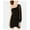 black, variant on Crystal Doll Womens Embellished Cuff One Shoulder Dress, Black, Juniors, 7