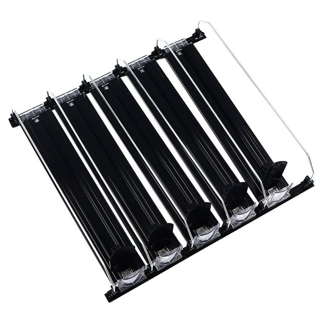 Automatic Plastic Pusher Tray Rack, Adjustable Beer Pop Can Water Bottle Storage For Pantry Kitchen Fridge Cabinets