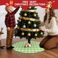thumbnail image 5 of 30 Inch Christmas Tree Skirt – Velvet Plush Tree Mat, Soft Thickened Polyester with Red Ties, Single-Sided Printing, Available in 30in/36in/48in, Perfect for Holiday Xmas Tree Decoration, 5 of 7
