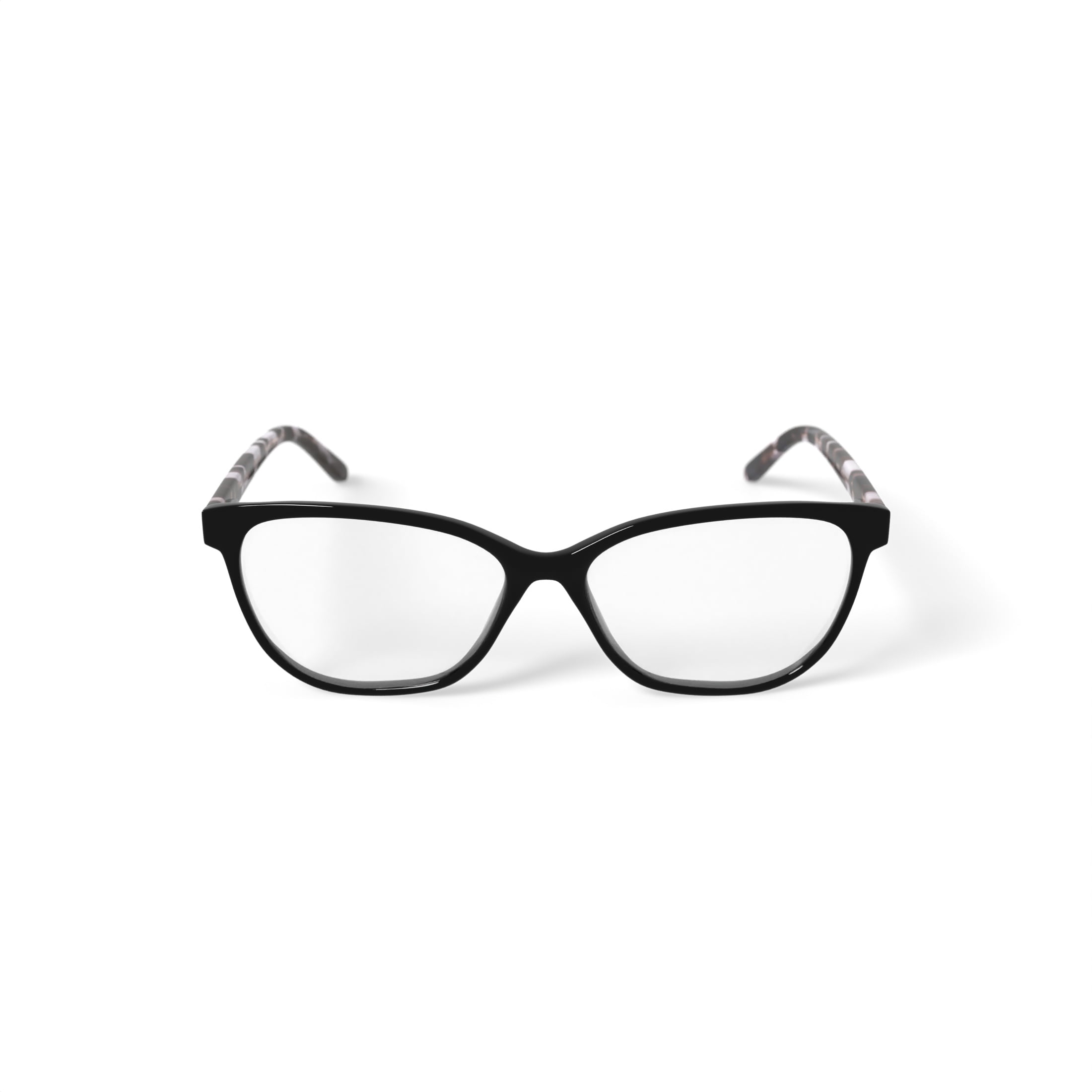 Elizabeth Arden Women's EA1203 Square Prescription Eyeglasses with Case, Black