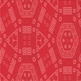thumbnail image 1 of Ahgly Company Machine Washable Indoor Square Transitional Red Area Rugs, 6' Square, 1 of 7