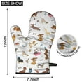 thumbnail image 6 of Cute Oven Mitts,Cartoon Dachshund Oven Mitt 2-Pack Set,Kitchen Gloves for Oven,Heat Resistant Oven Mitts 7.7"x12", 6 of 7