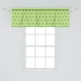 thumbnail image 2 of Ambesonne Fruit Window Valance, Round Slices of Lime Striped, 54" X 18", Lime Green and White, 2 of 3