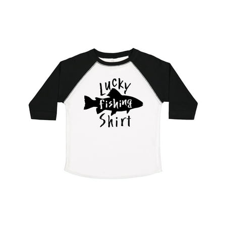 

Inktastic Lucky Fishing Shirt- Fish Gift Toddler Boy or Toddler Girl T-Shirt