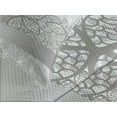 thumbnail image 4 of Ambesonne Grey Quilted Bedspread Set 3 Pcs, Lace Inspired Floral, Queen Size, Grey Pale Grey White, 4 of 5