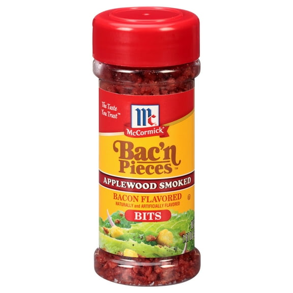 McCormick Kosher Bac'n Pieces Applewood Smoked Bacon Flavored Bits, 1.87 oz Bottle