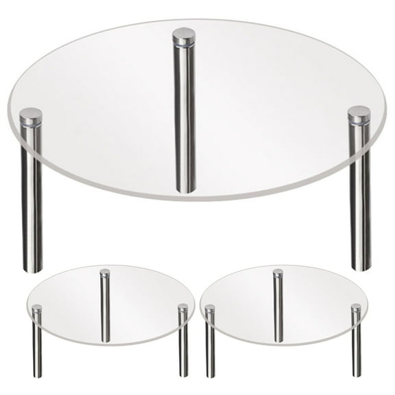 OFFIGAM 3-Piece Acrylic Dessert Stand Round Food Display for Parties, Weddings, and Events