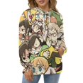 thumbnail image 2 of Attack on Titan Hoodies for Men Women, Unisex Anime Pullover Hooded with Pocket, Adults Long Sleeve Hooded Sweatshirt, S-6XL, 2 of 8