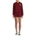 thumbnail image 2 of No Boundaries Juniors Teddy Hoodie and Shorts Lounge Set, 2-Piece, 2 of 5