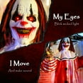 thumbnail image 4 of Outsunny Life Size Halloween Animated Clown, Scary Halloween Decorations, 4 of 10