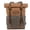 Coffee, variant on Waxed Canvas Backpack, Roll-Top Rucksack with Genuine Leather Trim, Water-Resistant Travel Backpack for Hiking, Camping, School, Fits 15.6 inch Laptop