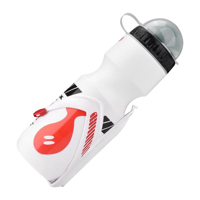 Nimomo Portabotellas para Bicicleta con Botella De Agua, Botella Deportiva Exprimible Y Jaula De Aleación Duradera para Ciclismo, Bicicletas De Montaña(Blanco)