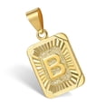 thumbnail image 1 of Initial 26 Letters Pendant Gold Stainless Steel Cuban Curb Chain Jewelry, 1 of 5