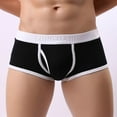 thumbnail image 3 of WILLBEST Pantalones Cortos para Hombre, Ropa Interior, Calzoncillos para Hombre, Calzoncillos Sólidos con Bolsa, Pantalones Cortos, Ropa Interior Sexy Transpirable para Hombre., 3 of 4