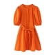 thumbnail image 4 of HH TRAF Vestido corto de popelina a rayas con cuello redondo y media manga para mujer, nuevo vestido elegante de estilo playero para mujer, 4 of 5