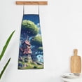 thumbnail image 5 of Fuzoiu Fantasy Treehouse Planet Scene Print Waterproof Apron, Kitchen Apron for Women Men Chef, Apron for Christmas Dinner Party Cooking Baking Crafting House Cleaning Kitchen, 5 of 7