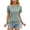 Dark Green, variant on Avamo Ladies Summer Tops Crew Neck T Shirt Short Sleeve T-shirt Bohemian Shirts Work Tee Burgundy M