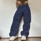 thumbnail image 1 of Pantalones sueltos de mujer de colores sólidos, pantalones largos casuales de cintura alta para primavera, otoño, 1 of 5