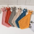 thumbnail image 4 of Microfiber Rag, Cotton Animal Head Towel, Hanging Type Kitchen Absorbent Cute Hand Towel，Grey 2PCS, 4 of 4
