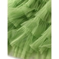 thumbnail image 6 of Caoirhny Women's Long Skirt Multilayer Mesh Pleated High Waist High Stretch Elegant Solid Color Cake Skirt, 6 of 8