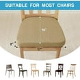 thumbnail image 4 of Chair Cushions for Dining Chairs Set of 6, Non Slip Kitchen Chair Pads, 17" x 16" x 2", Indoor Dining Chair Cushions with Ties, D-Shaped Seat Cushions for Kitchen Chairs, Khaki, 4 of 14