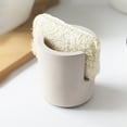 thumbnail image 5 of Ovzne Kitchen Sink Sponge Storage Rack - 9.1X8.5X8.5Cm/3.58X3.35X3.35In Beige Ceramic, Dishwashing Soap Cloth Towel Organizer, Compact Drainage Rack, 5 of 6