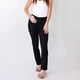 thumbnail image 5 of Prolriy Jeans para mujer, vaqueros ajustados con dobladillo, cintura alta, elásticos, modernos, casuales, deportivos, ajustados, vaqueros para mujer, vaqueros negros 2 L, 5 of 5