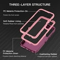 thumbnail image 3 of Designed for Samsung Galaxy S22 Heavy Duty Case, Triple Layer Protection Shockproof Dropproof Dustproof Anti-Scratch Phone Case Cover for Samsung Galaxy S22,Purple, 3 of 7