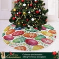 thumbnail image 6 of FMSHPON Easter Tree Skirt Colorful Eggs Bunny Xmas Christmas Tree Skirt Stand Mat for Holiday Party Decoration Indoor Outdoor 48 inches, 6 of 6
