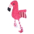 thumbnail image 3 of Miangastore Pet Squeak Rope Toy Pink Flamingo Shape Braided Rope 1Set 12.9x7.5in, 3 of 9