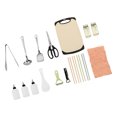 thumbnail image 1 of Camping Kitchen Utensil Set, 420 Stainless Steel Cooking Utensil Organizer Travel Set 15PCS  for Picnics, 1 of 7
