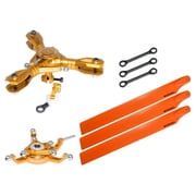 Microheli CNC Triple Orange Plastic Blades Conversion set GOLD - BLADE 230S / V2 / Smart