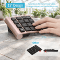 22-Key Numeric Keypad Portable 2.4GHz Wireless Number Pad for Laptops ...