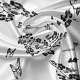 thumbnail image 5 of Ambesonne Butterfly Valance Pack of 2, Japanese Monochrome, 42"X12", Black White, 5 of 5