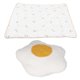 thumbnail image 1 of 2 in 1 Floral Pillow Blanket Set Soft Portable Home Naps Pillow Blanket for Living Rooms Bedrooms Travel White Flowers with Yellow Stamens, 1 of 5