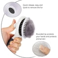 thumbnail image 5 of Cepillo autolimpiable para perros y gatos, elimina el pelo suelto y la capa interna con un solo clic, gris., 5 of 5