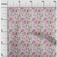 thumbnail image 2 of oneOone Polyester Spandex White Fabric Florals Craft Projects Decor Fabric Printed By The Yard 56 Inch Wide, 2 of 4