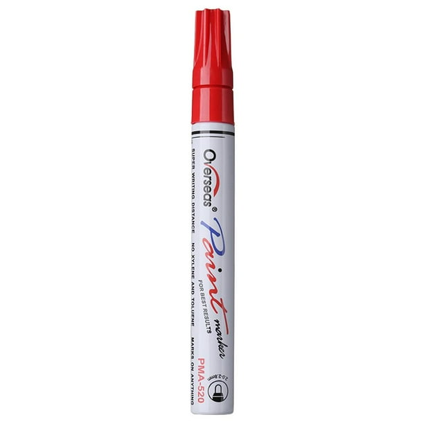 Rotulador de pintura permanente resistente al agua para neumáticos de coche, bolígrafo de grafiti (rojo) Tmvgtek Accesorios para autos y motos