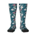 thumbnail image 2 of Picia Women Crew Soft Moisture-wicking Socks Lilies Flowers Pattern Design Cotton Socks, One Size fit All, 2 of 9
