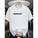 thumbnail image 1 of Camiseta negra elegante con estampado gráfico para hombre: manga corta, cuello redondo, algodón ligero, diseño moderno a rayas para un look informal., 1 of 6