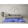 thumbnail image 3 of Ahgly Company Indoor Square Oriental Blue Industrial Area Rugs, 8' Square, 3 of 4