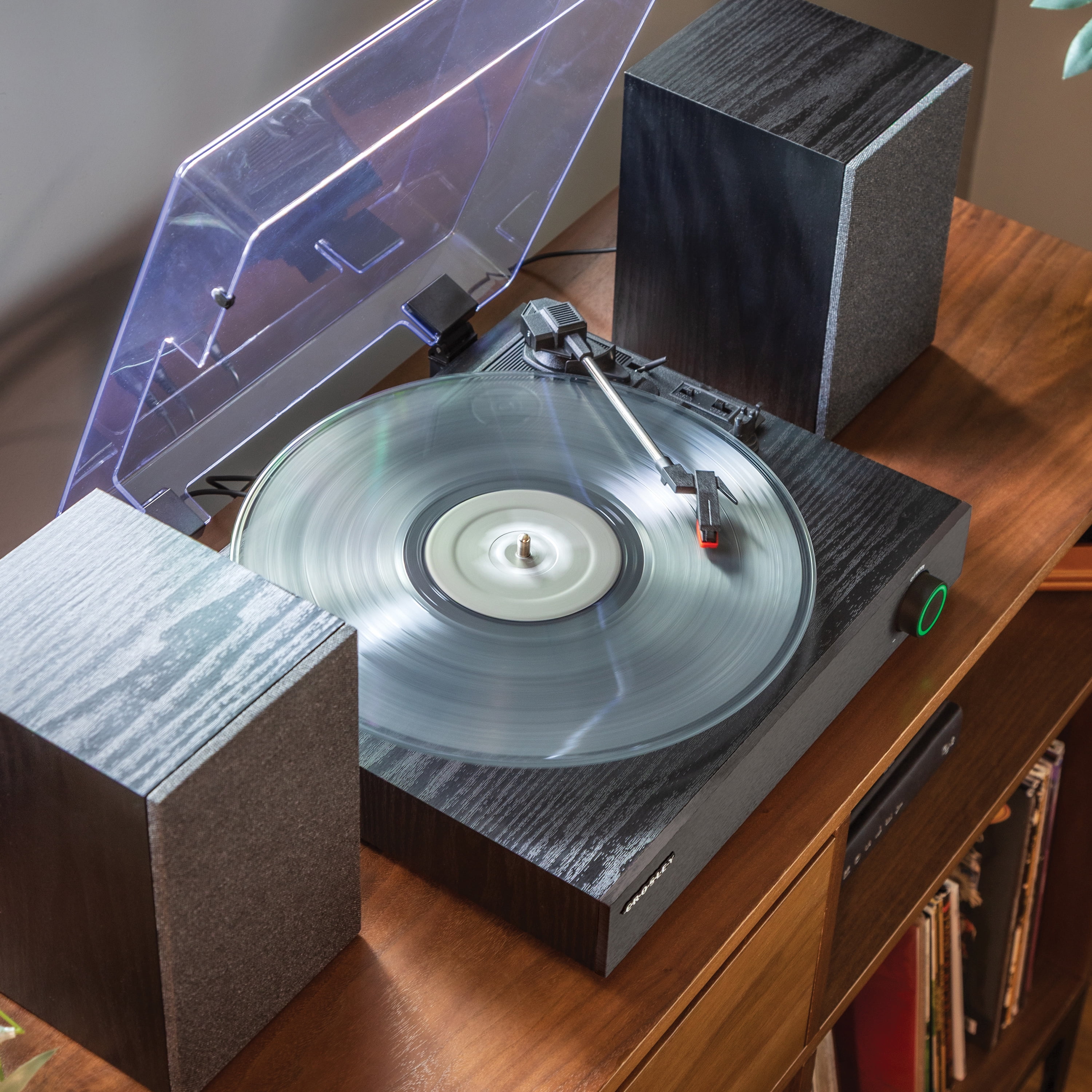 Zane Vinyl Record Player with Speakers and Bluetooth - Audio Turntables